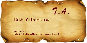 Tóth Albertina névjegykártya